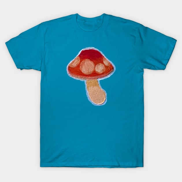 Painted Red Mushroom T-Shirt by hannahjgb